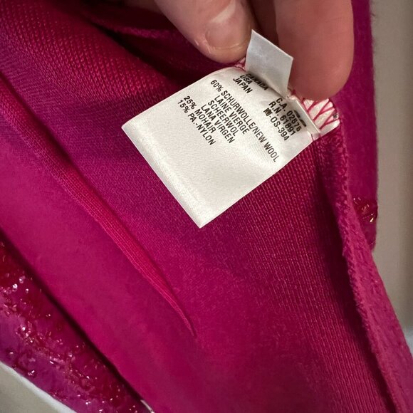 Escada Mohair Cardigan Sweater Size 38 Color Pink - Picture 5 of 6